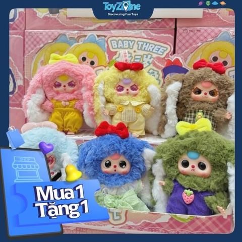 Mô hình Blind box Móc khóa Gấu bông Baby Three Macaron Little Rabbit V2 CUREPLANETA