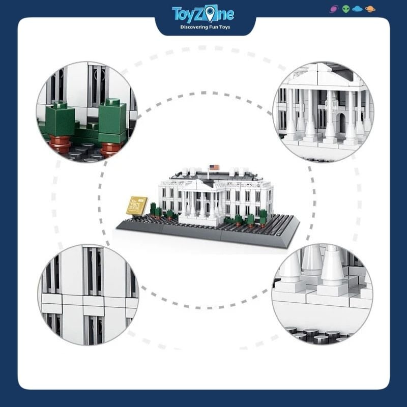 Bộ đồ chơi lắp ráp mô hình Công Trình Kiến Trúc Wange