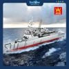 Bộ Đồ Chơi Lắp Ráp Mô Hình Tàu Khu Trục Arleigh Burke-Class WANGE