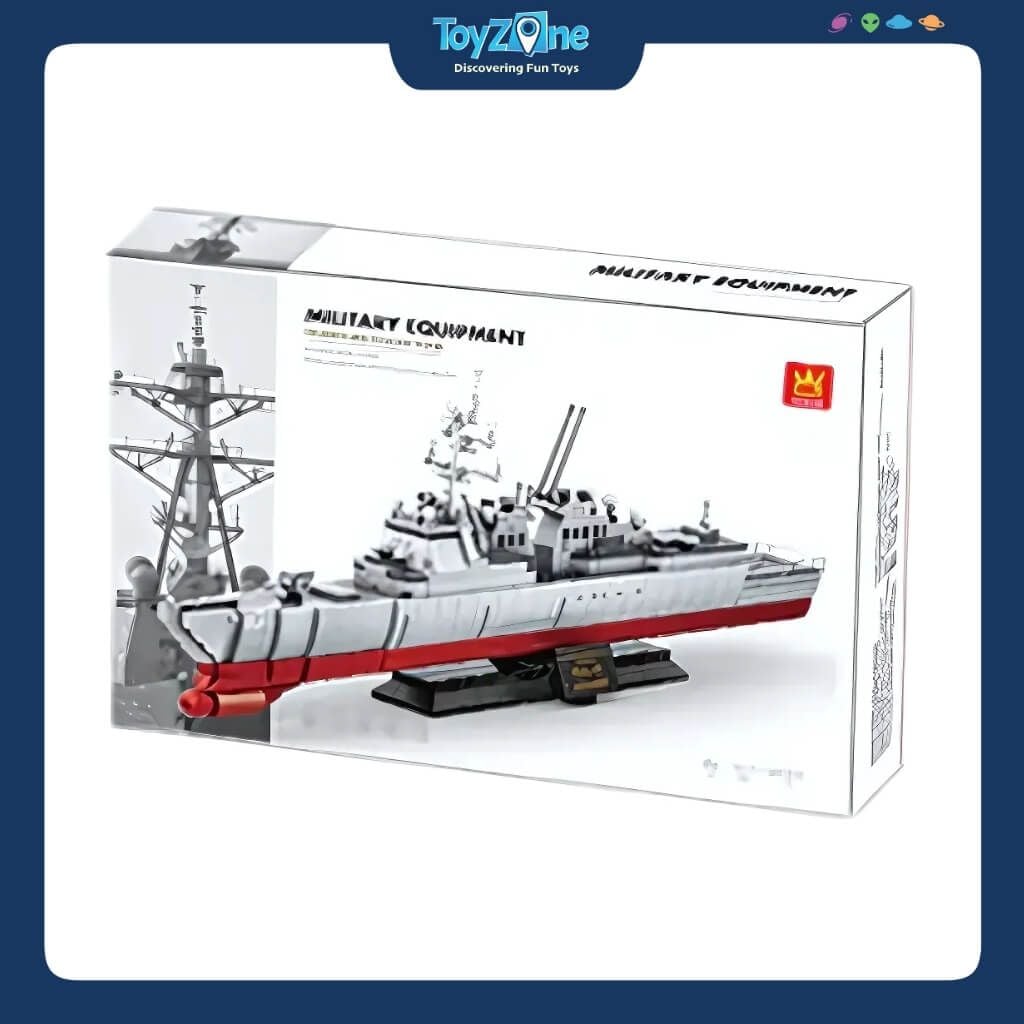 Bộ Đồ Chơi Lắp Ráp Mô Hình Tàu Khu Trục Arleigh Burke-Class WANGE