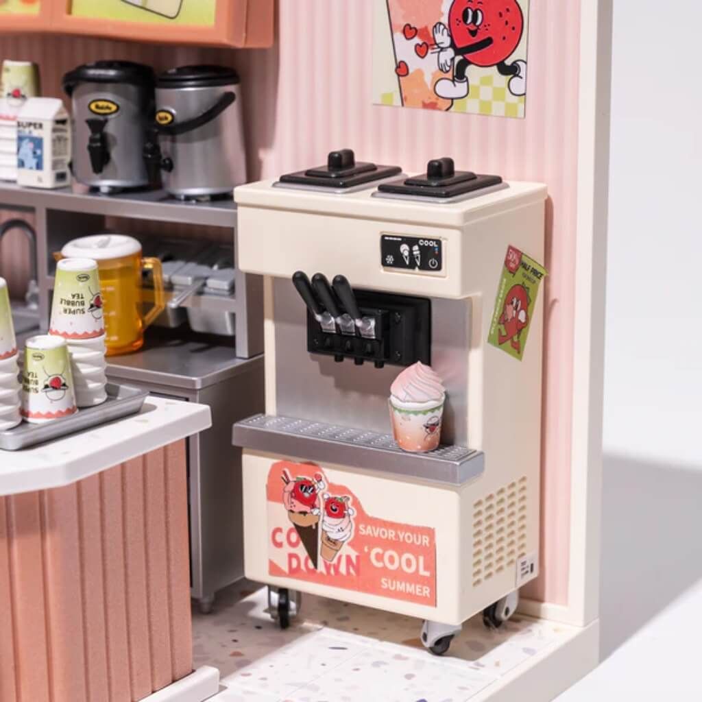 Mô hình lắp ráp nhà nhựa DIY Tiệm Trà Sữa Song Hỷ Rolife Super Creator Double Joy Bubble Tea DW006 ROBOTIME