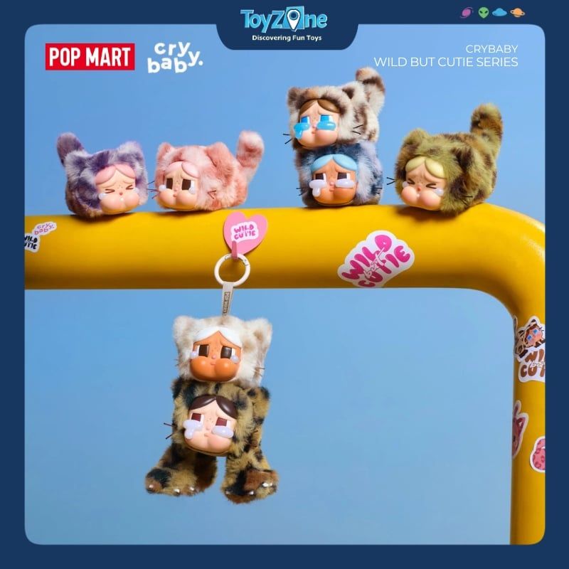 Mô hình đồ chơi Blind box Móc khoá Crybaby Wild But Cutie Series POP MART