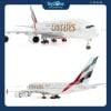 Mô hình máy bay Emirates Airbus A380 47cm lắp ráp có đèn Everfly