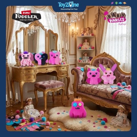 Mô hình móc khoá đồ chơi sưu tầm Fuggler Baby Pinkles Keyrings 3.5 inch ZURU TOYS