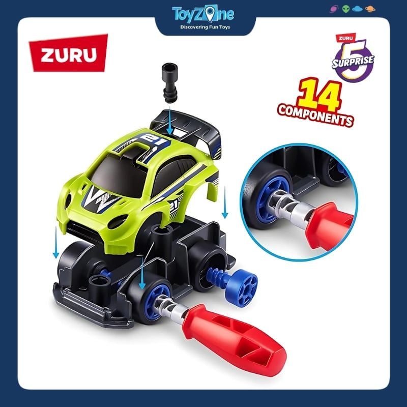 Mô hình đồ chơi Blind box lắp ráp 5 Surprise Make A Racer ZURU TOYS
