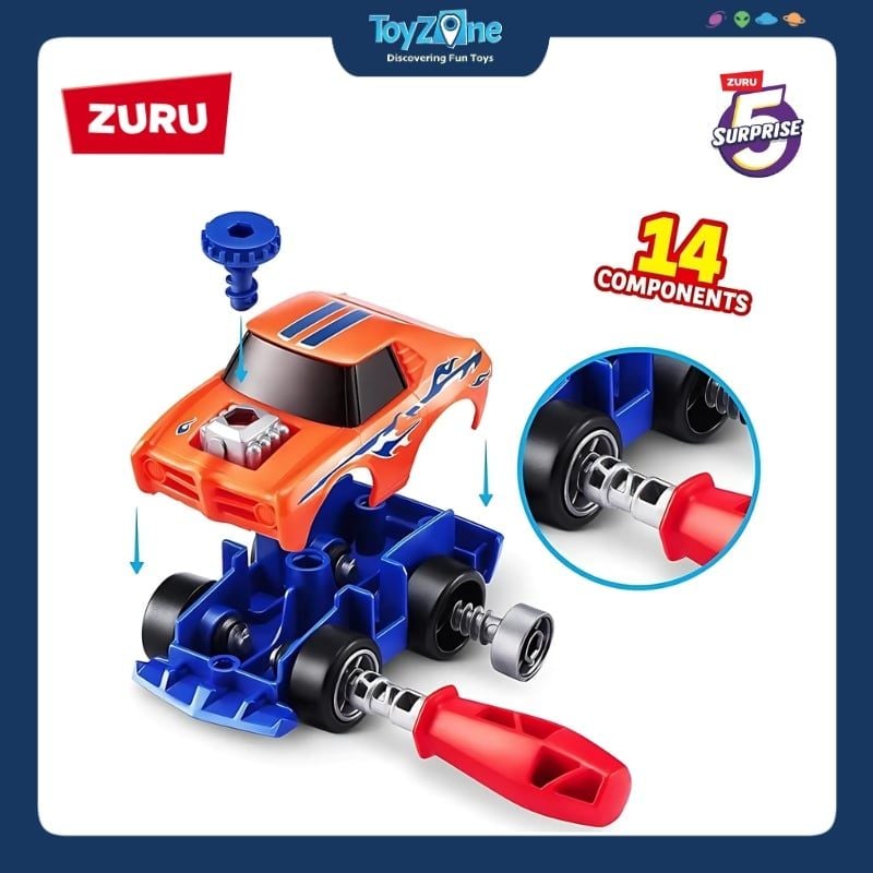 Mô hình đồ chơi Blind box lắp ráp 5 Surprise Make A Racer ZURU TOYS