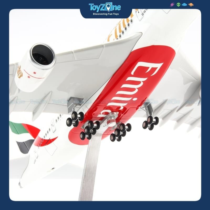 Mô hình máy bay Emirates Airbus A380 47cm lắp ráp có đèn Everfly