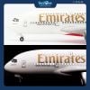 Mô hình máy bay Emirates Airbus A380 47cm lắp ráp có đèn Everfly