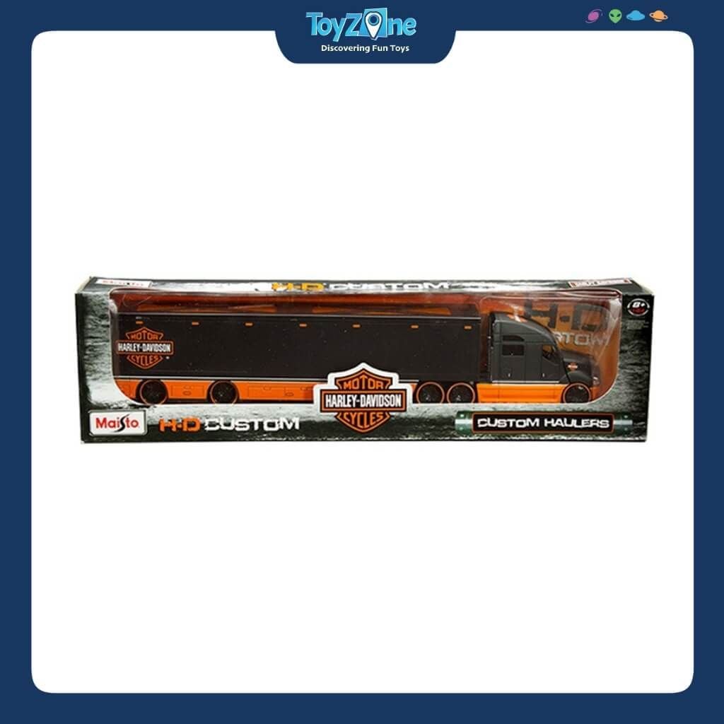 Mô hình xe Container Harley Davidson Custom Hauler 1:64 MAISTO