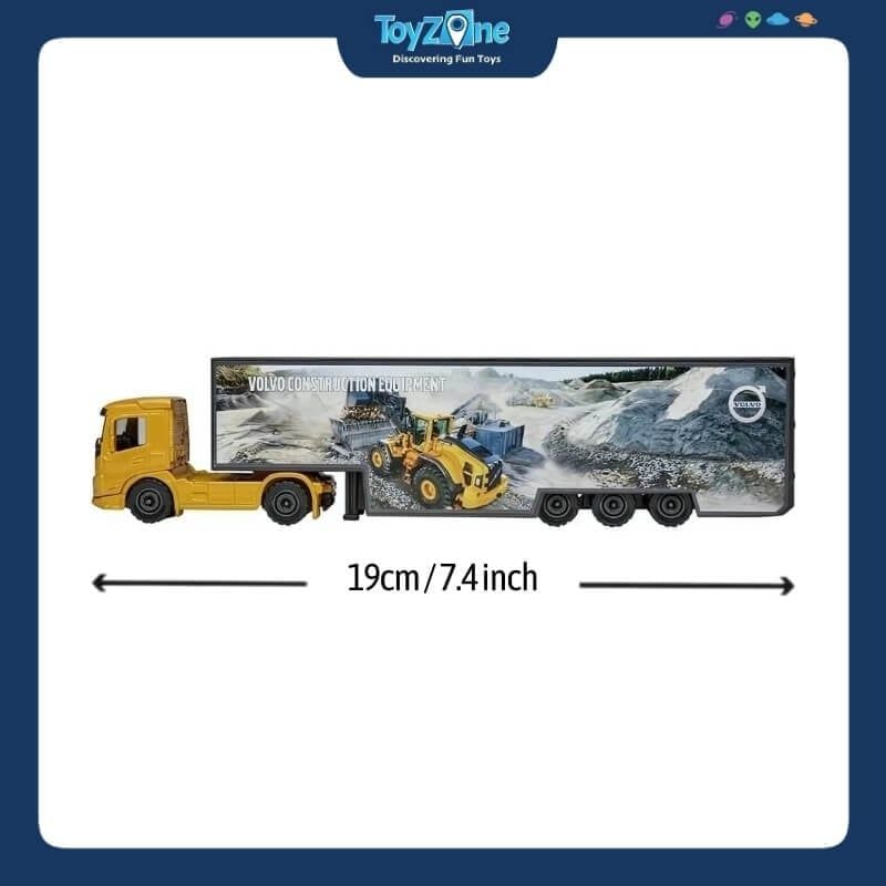 Đồ chơi mô hình xe tải vận chuyển Volvo Construction Transporter MAJORETTE