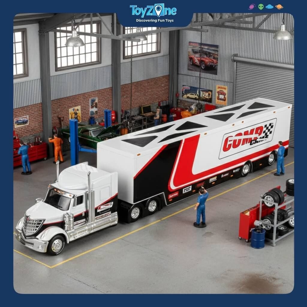 Mô hình xe Mack Anthem Truck RAUH-WELT Car Transporter 2020 1:64 MAISTO