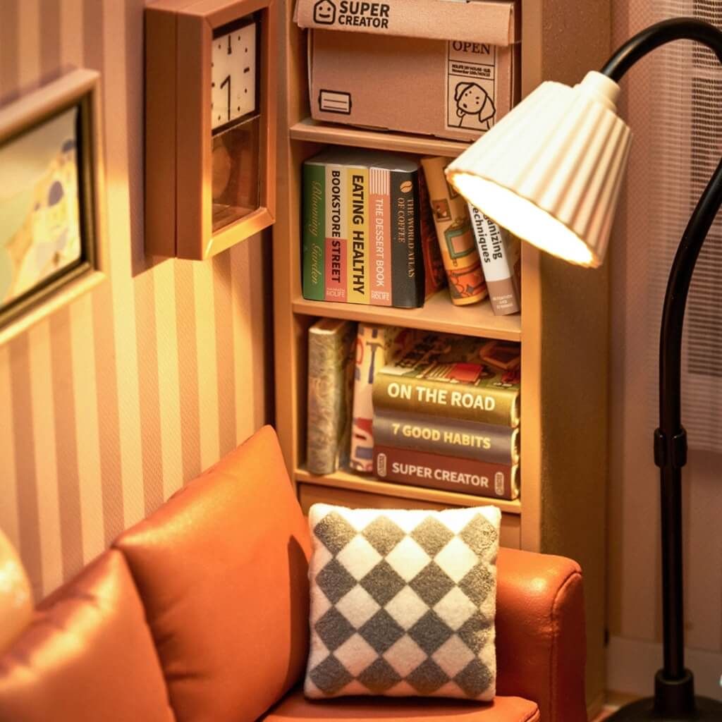 Mô hình lắp ráp nhà nhựa DIY Phòng Khách Ấm Áp Rolife Super Creator Cozy Living Lounge DW007 ROBOTIME