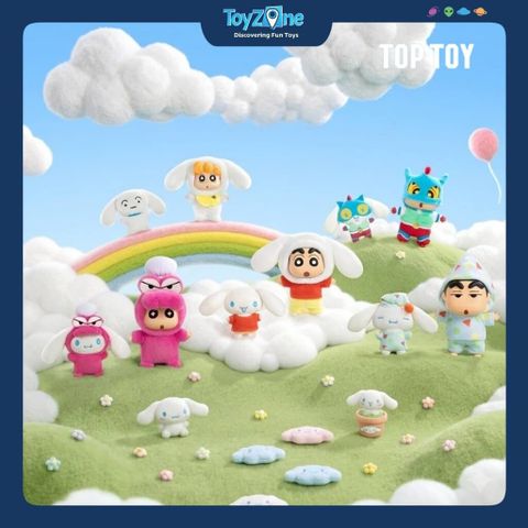 Mô hình Blind box Gấu bông Cinnamoroll X Crayon Shin-chan Amusement Dreamland Series Vinyl Plush TOP TOY