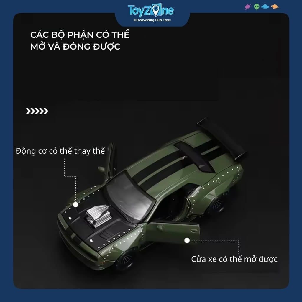 Bộ lắp ráp mô hình xe Dodge Challenger SRT Jailbreadk Model Kit 1:36 CCA