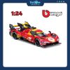 Mô hình xe Ferrari Racing 499P Le Mans Hypercar 2024 Chamion 1:24 BBURAGO