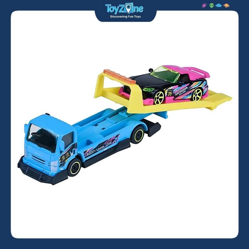 Đồ chơi mô hình xe tải vận chuyển JDM Legends Tuning Transporter MAJORETTE