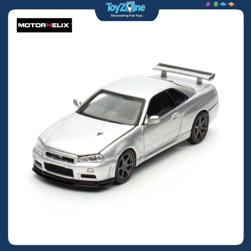 Mô hình xe Nissan Skyline GT-R R34 V-Spec II 1:64 MOTORHELIX