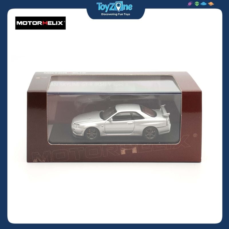 Mô hình xe Nissan Skyline GT-R R34 V-Spec II 1:64 MOTORHELIX