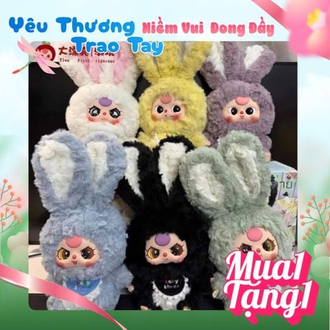 Mô hình Blind box Gấu bông Baby Three Lily Rabbit Town Series ( Thỏ Thị Trấn ) BABY THREE