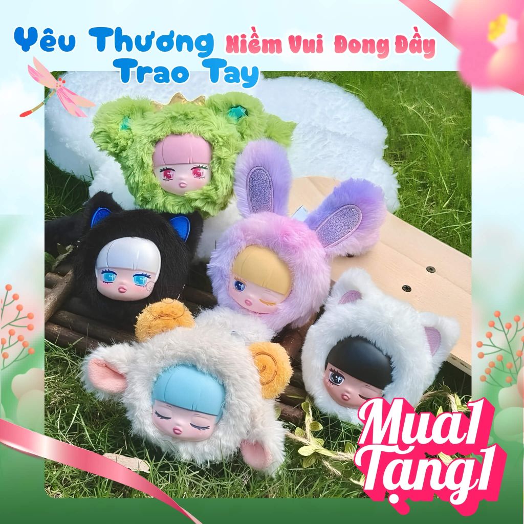 Mô hình Blind box Móc Khóa Gấu Bông LiliSha Carnival Of The Animals HUGBUDDY