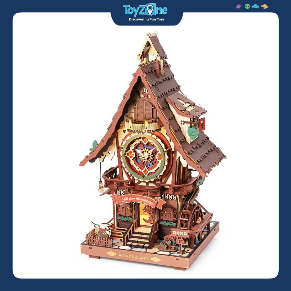 Mô hình gỗ lắp ráp 3D Đồng Hồ Cúc Cu ROKR Cuckoo Clock LC901C ROBOTIME