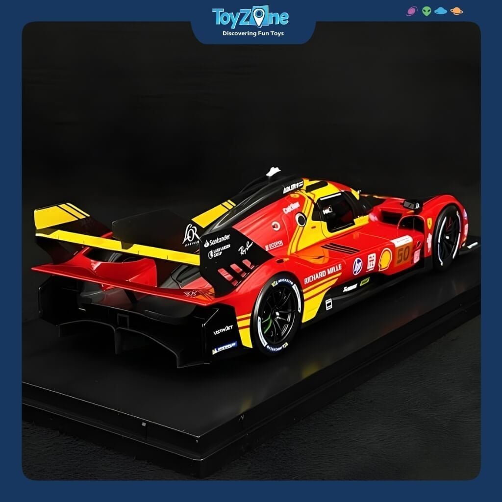 Mô hình xe Ferrari Racing 499P Le Mans Hypercar 2024 Champion Deluxe Version 1:18 BBURAGO