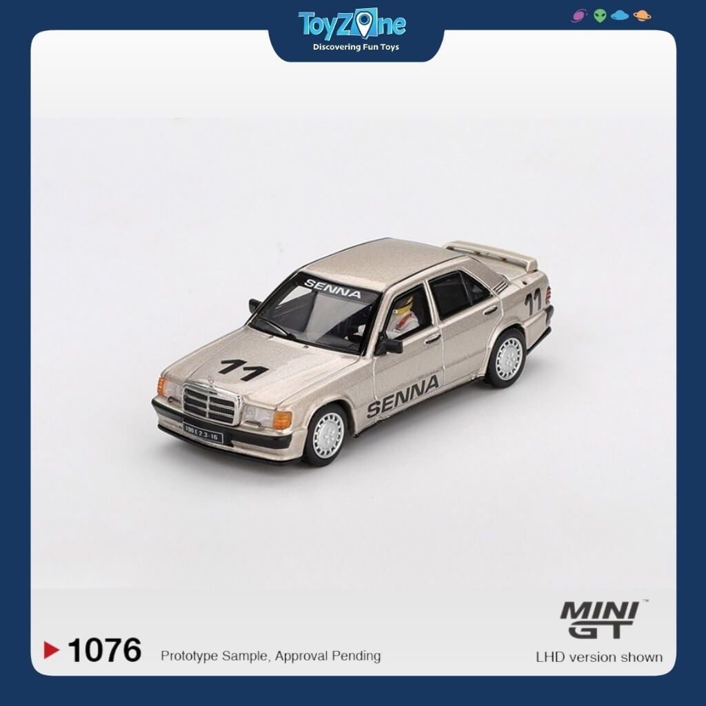 Mô hình xe Mercedes-Benz 190 E 2.3-16 #11 Ayrton Senna 1984 Nürburgring Race of Champions 1:64 MiniGT