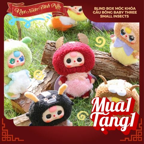 Mô hình Blind box Móc khóa Gấu bông Baby Three Small Insects ( Côn Trùng Nhỏ ) BABY THREE