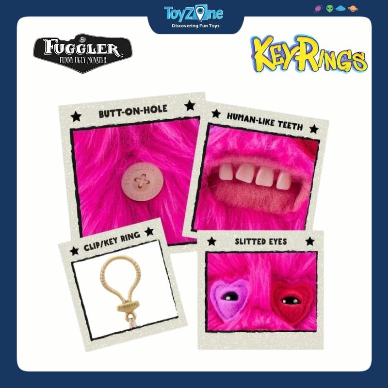 Mô hình móc khoá đồ chơi sưu tầm Fuggler Keyrings 5inch ZURU TOYS