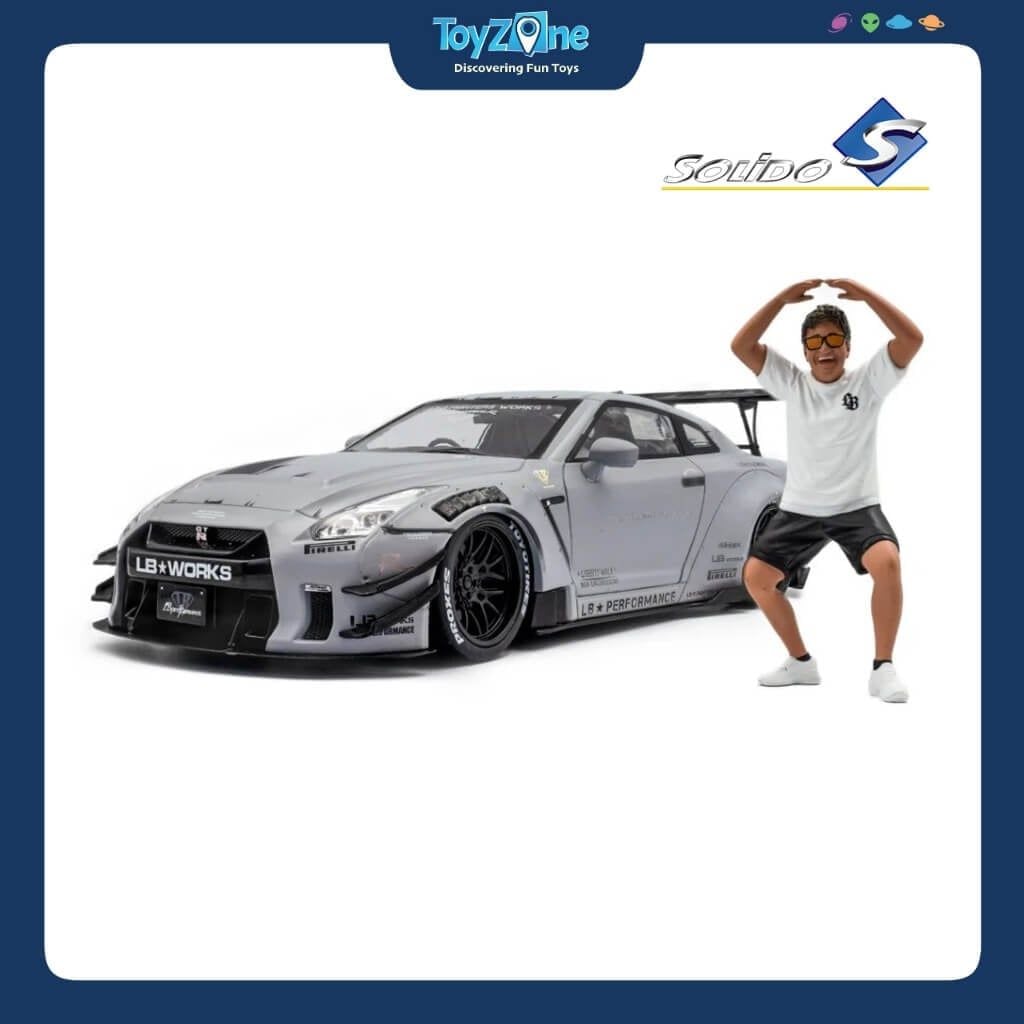 Mô hình xe Nissan GT-R ( R35 ) With Liberty Walk Body Kit Type 2.0 1:18 Solido