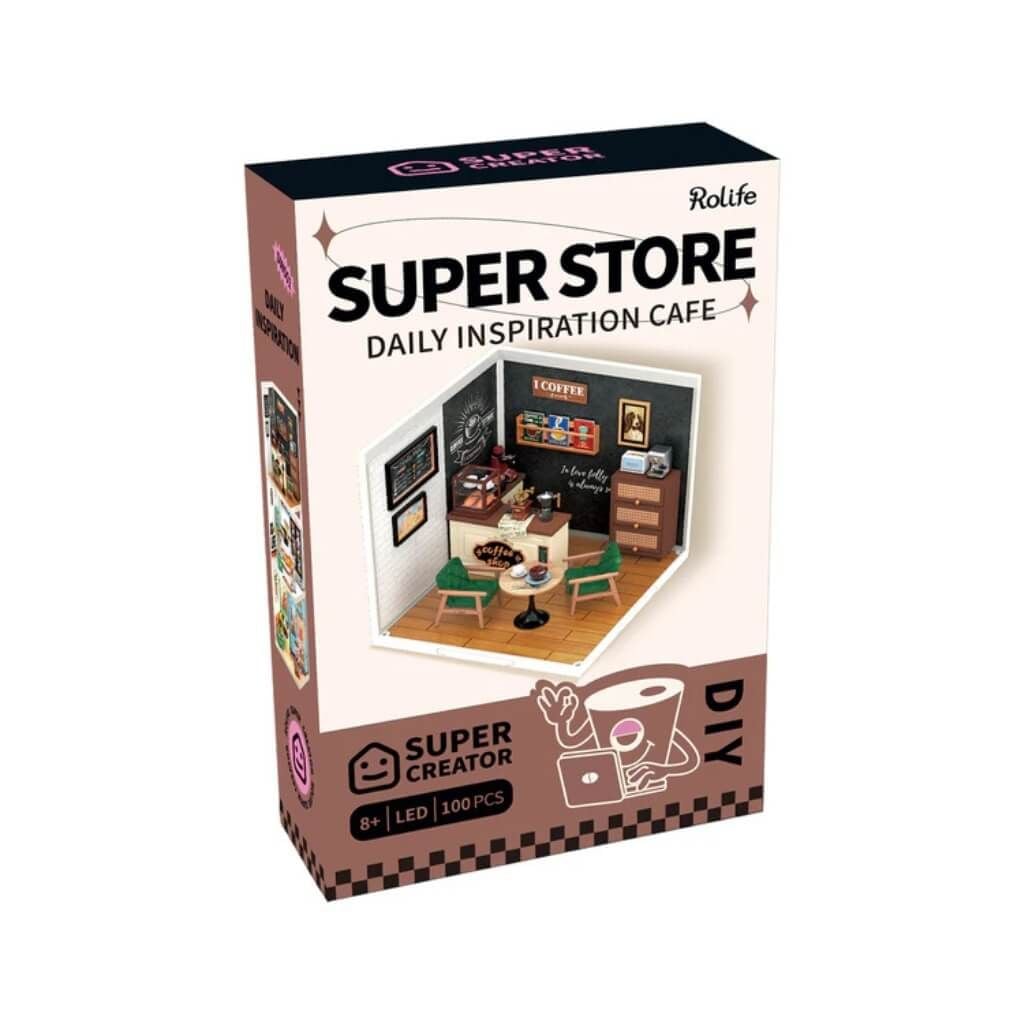 Mô hình lắp ráp nhà nhựa DIY Quán Cafe Ấm Cúng Rolife Super Creator Daily Inspiration Cafe DW001 ROBOTIME