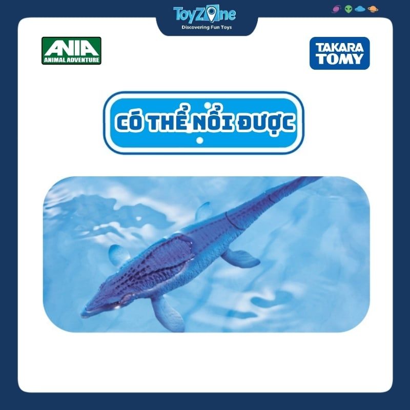 Mô hình đồ chơi Động Vật Thằn Lằn Biển Mosasaurus ANIA AL-07 Mosasaurus ( Floating Ver ) TAKARA TOMY