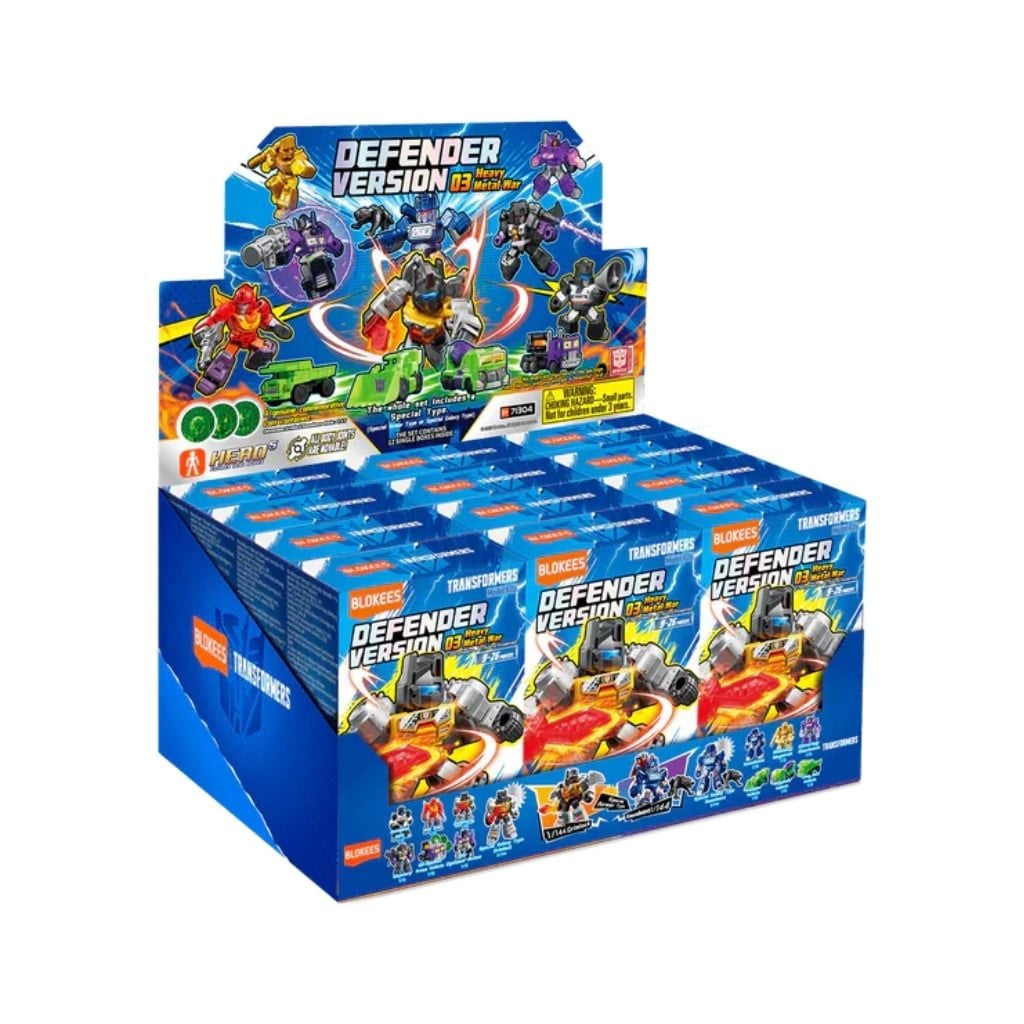 Mô hình đồ chơi lắp ráp Blind box Transformers Defender Version 03 Heavy Metal War Model Kits BLOKEES
