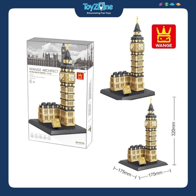 Bộ đồ chơi lắp ráp mô hình Công Trình Kiến Trúc Wange