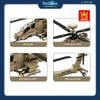 Bộ Đồ Chơi Lắp Ráp Mô Hình Máy Bay Trực Thăng Tấn Công AH-64 Apache WANGE