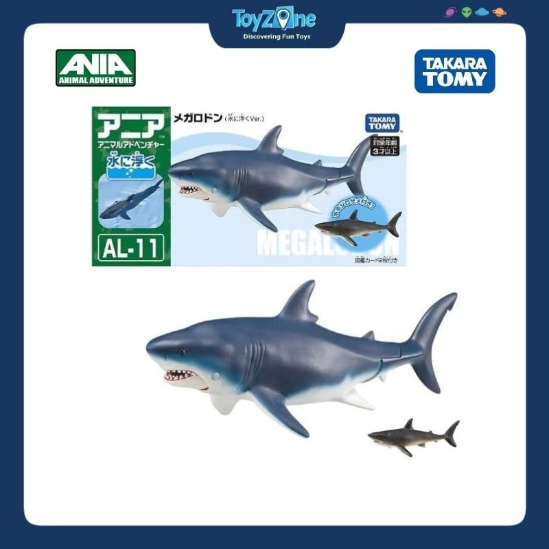 Mô hình đồ chơi Động Vật Cá Mập Megalodon ANIA AL-11 Megalodon ( Floating Ver ) TAKARA TOMY