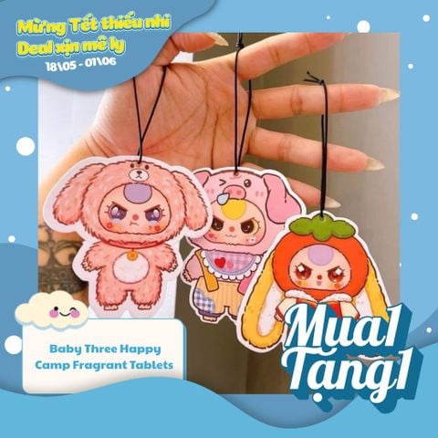 Blind box Túi thơm Baby Three Happy Camp Fragrant Tablets CUREPLANETA