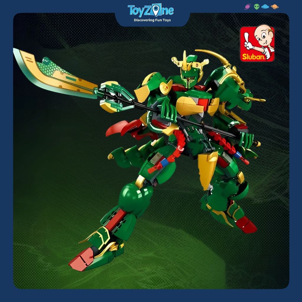 Bộ Đồ Chơi Lắp Ráp Mô Hình Quan Vũ Cơ Giáp ( Guan Yu Mecha ) SLUBAN