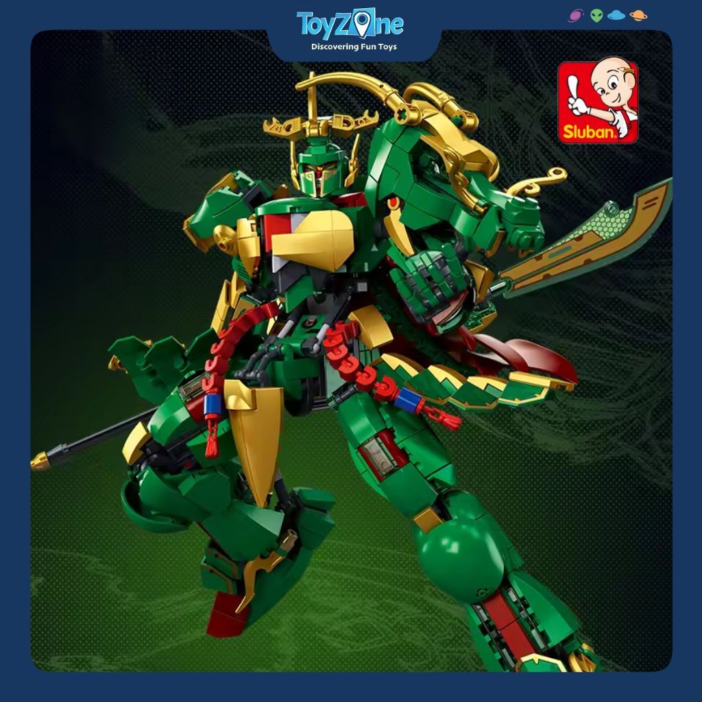 Bộ Đồ Chơi Lắp Ráp Mô Hình Quan Vũ Cơ Giáp ( Guan Yu Mecha ) SLUBAN