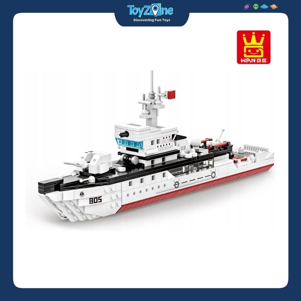 Bộ Đồ Chơi Lắp Ráp Mô Hình Tàu Dò Mìn Type 081 WANGE