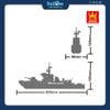 Bộ Đồ Chơi Lắp Ráp Mô Hình Tàu Dò Mìn Type 081 WANGE
