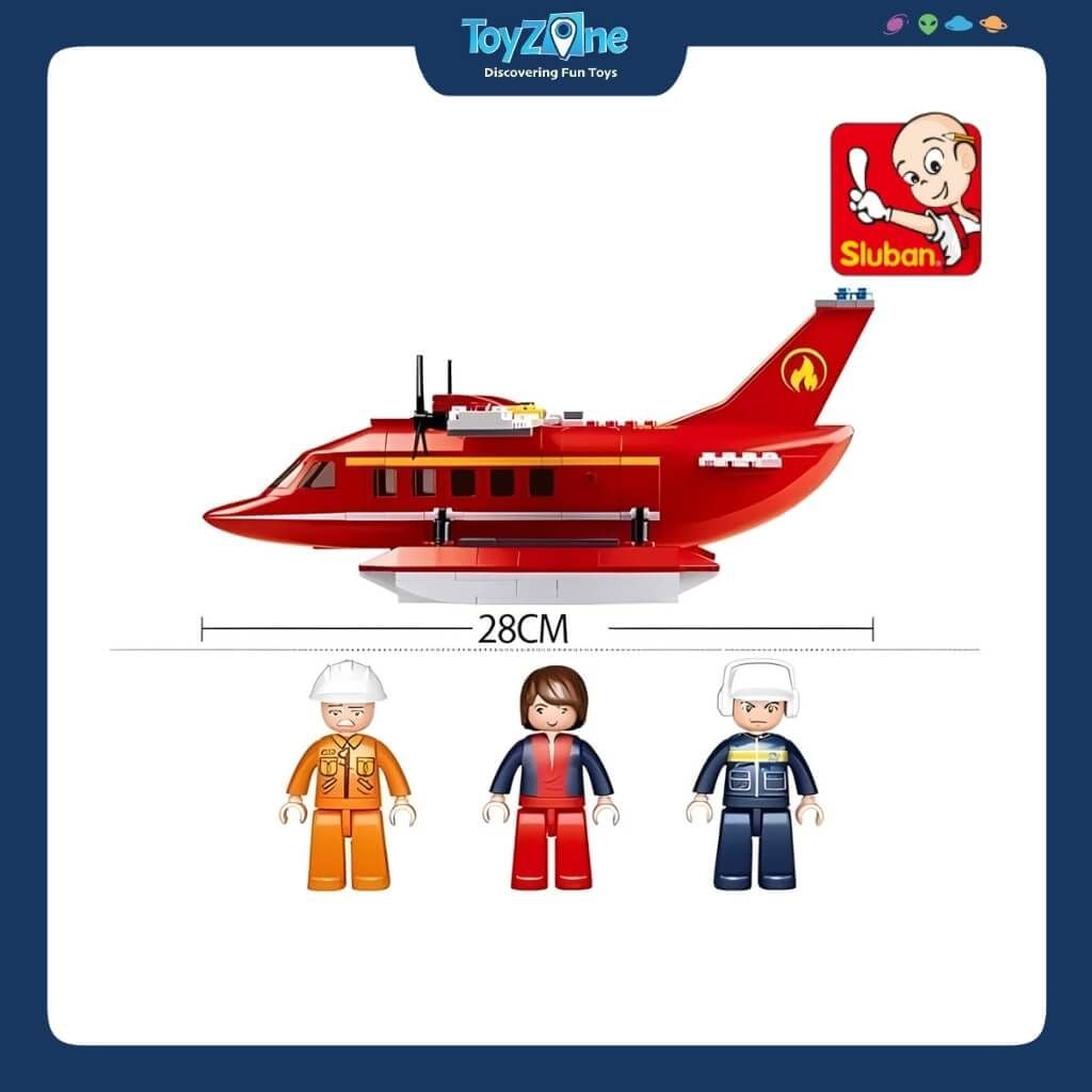 Bộ Đồ Chơi Lắp Ráp Mô Hình Thủy Phi Cơ Cứu Hỏa SLUBAN