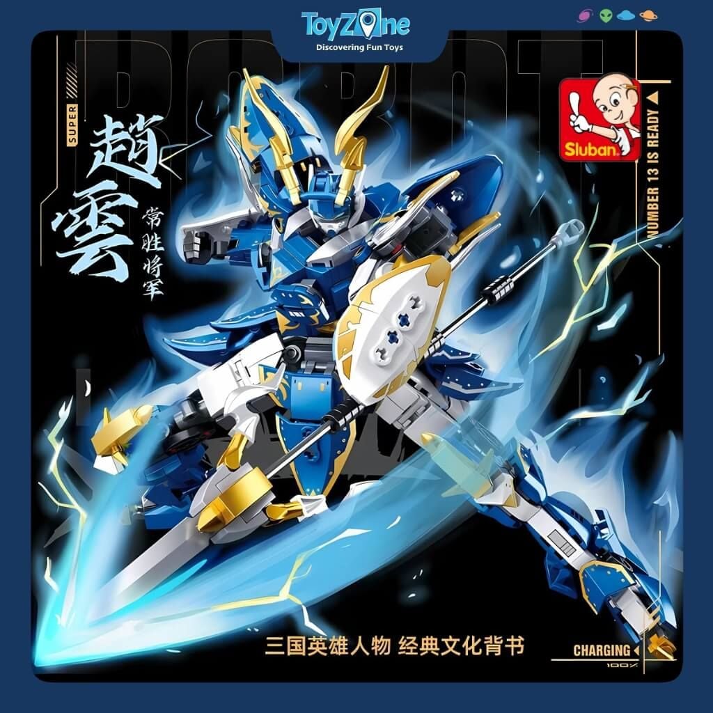 Bộ Đồ Chơi Lắp Ráp Mô Hình Triệu Vân Cơ Giáp ( Zhao Yun Mecha ) SLUBAN