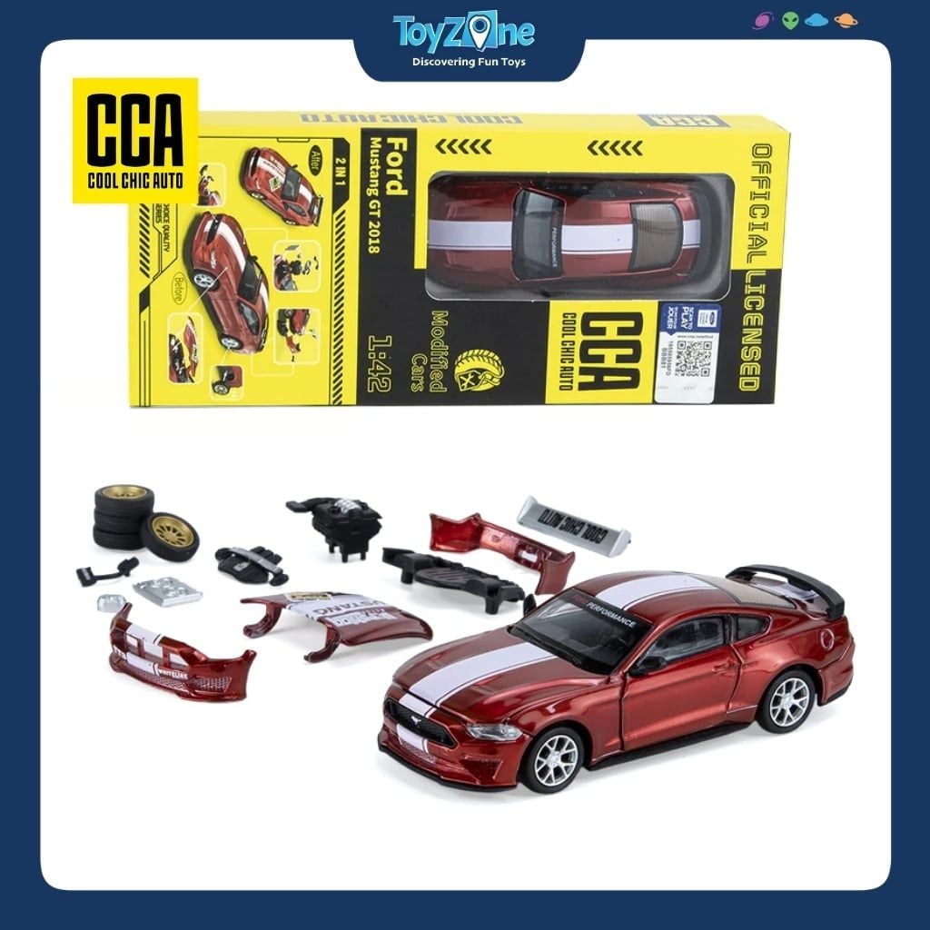 Bộ lắp ráp mô hình xe Ford Mustang GT 2018 Model Kit 1:42 CCA