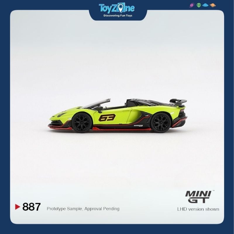 Mô hình xe Lamborghini Aventador SVJ 63 Roadster 1:64 MiniGT