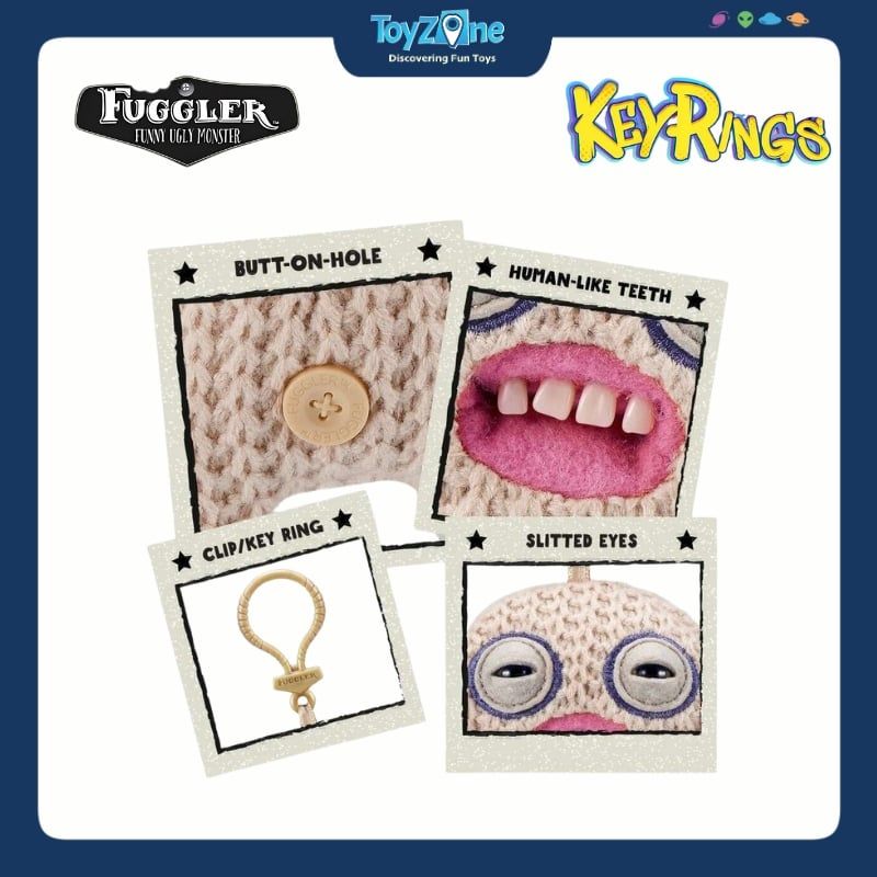 Mô hình móc khoá đồ chơi sưu tầm Fuggler Keyrings 5inch ZURU TOYS