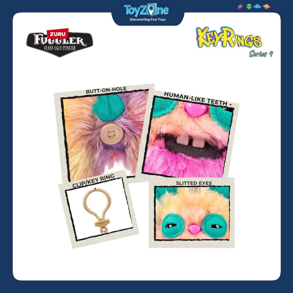 Mô Hình Đồ Chơi Sưu Tầm Móc Khoá Fuggler Keyrings Ver 4 5inch ZURU TOYS