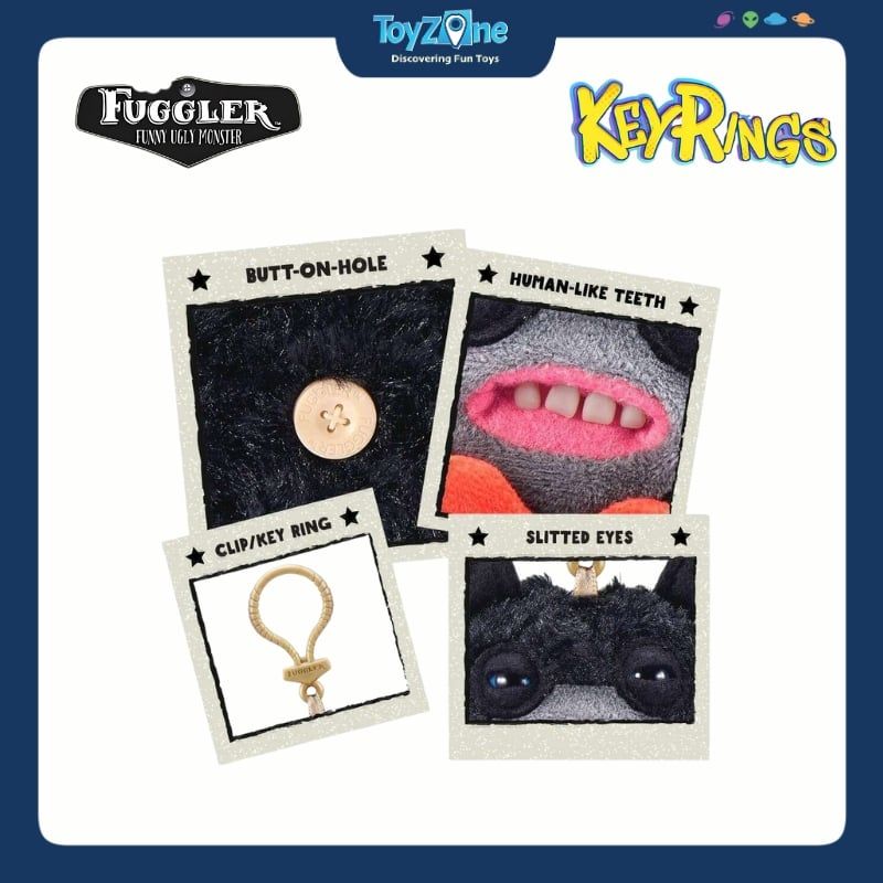 Mô hình móc khoá đồ chơi sưu tầm Fuggler Keyrings 5inch ZURU TOYS