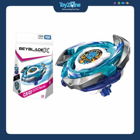 Con Quay Beyblade X CX-01 Starter Dran Brave S6-60V Takara Tomy