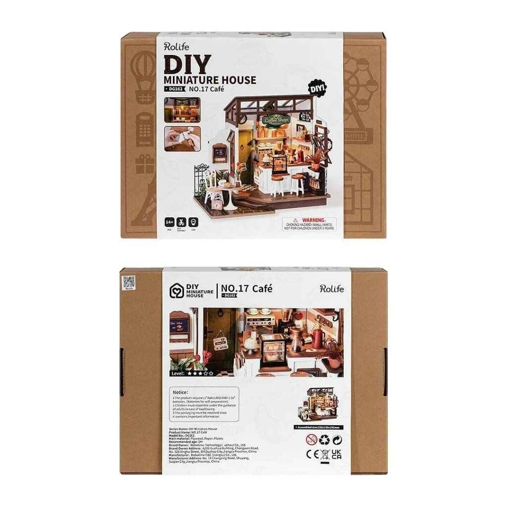 Mô hình lắp ráp nhà gỗ DIY Quán Cà Phê Số 17 Rolife No.17 Café ROBOTIME